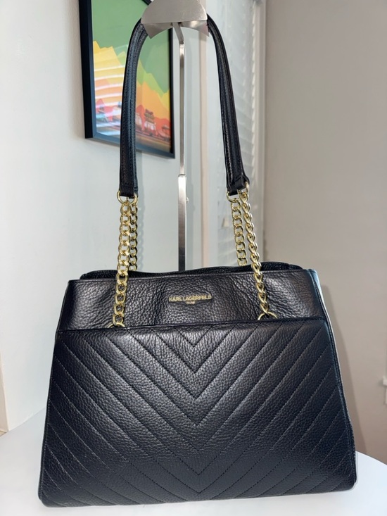 Karl Lagerfeld Handbags - Karl Lagerfeld Paris Charlotte Quilted Leather Tote Bag